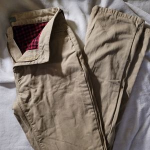 Womens flannel lined kahkis
